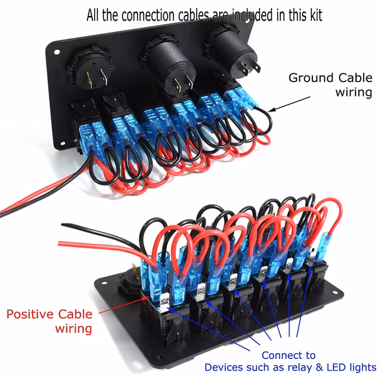Dual USB Socket + Voltmeter for Car Boat Marine Bus and etc.