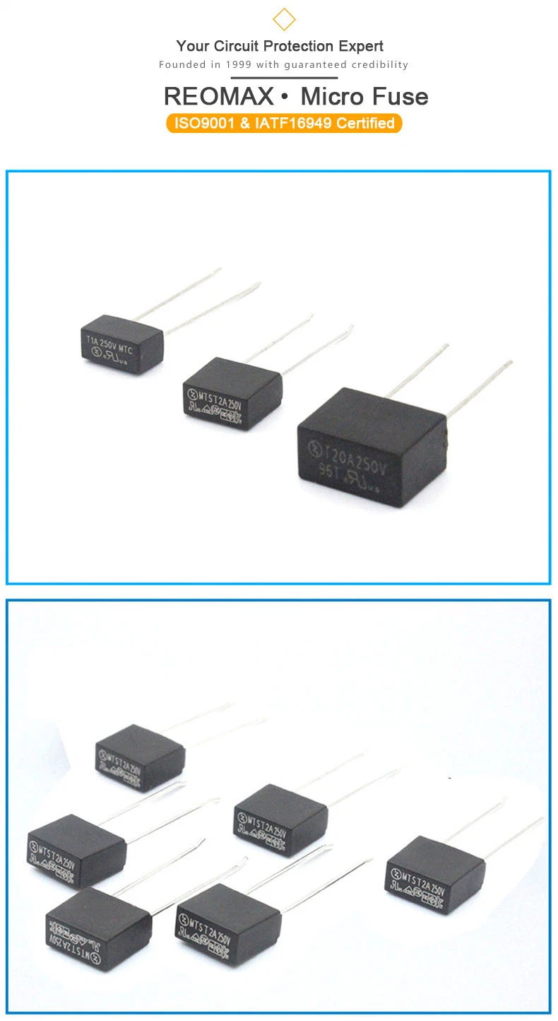 Micro Fuse 500mA Square Time-Lag Radial Box (Manufacturer Reomax Design) Ule340427 Mts0500A