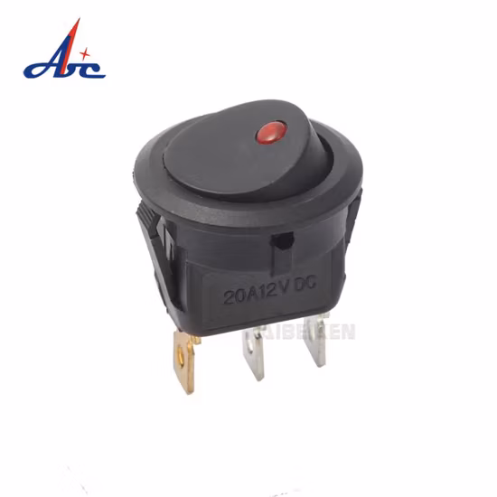 on off 3 Pin Round Illuminated 12V Rocker Switch