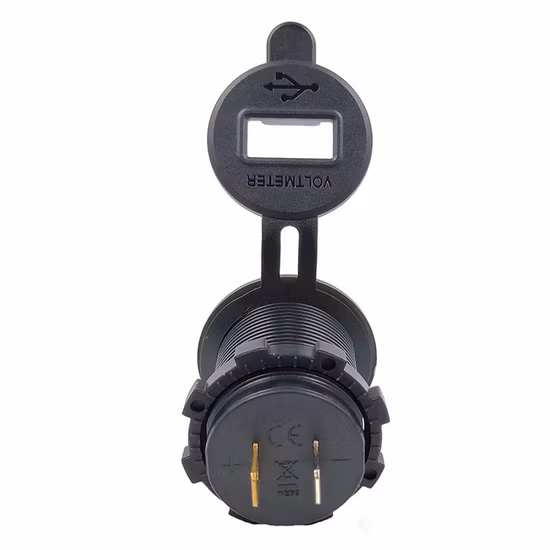 12V Car RV Boat Marine Motorcycle with Dual Charging Ports and LED Digital Display Bl12146